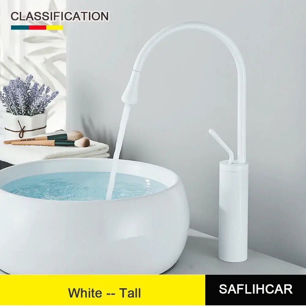 Modern brushed gold & black deck mounted basin tap kitchen faucet - Decorbites