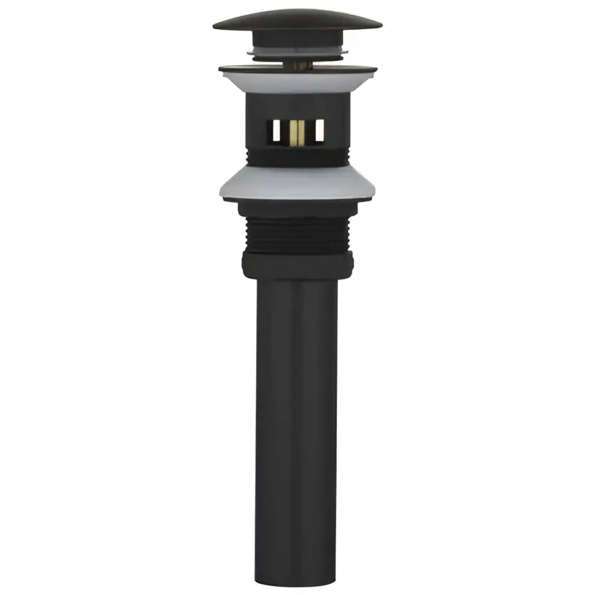 Black matte-finish bathroom sink drain with metallic accents in a modern brushed gold black rectangular basin tap mixer by decorbites
