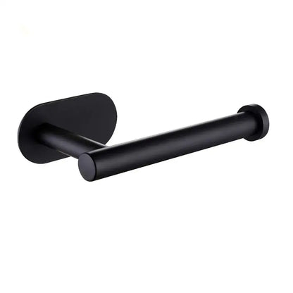 Black matte tissue holder with sleek modern design contrasted with brushed gold stainless steel for kitchen and bathroom use