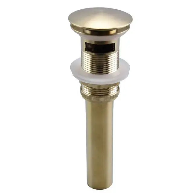 Modern brushed gold swivel faucet bathroom basin sink drain with brass finish and threaded connections by decorbites brushed gold