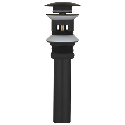 Black matte-finish bathroom sink drain with sleek modern design and metallic accents for decorbites brushed gold faucet swivel sink