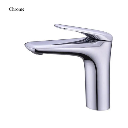 Modern chrome-finished decorbites basin faucet mixer tap with sleek minimal design for bathroom use