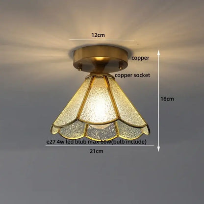Modern butterfly glass tiffany ceiling light with vintage copper brass frame and textured amber-tinted glass shade decorbites butterfly glass