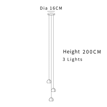 Modern cascading decorbites crystal ball chandelier with three spherical bulbs hanging from a 16cm ceiling mount