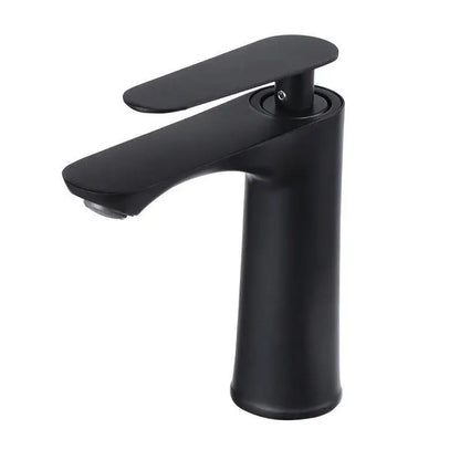 Black matte decorbites basin mixer faucet with sleek minimalist design and single handle mixer faucet handle for bathroom use