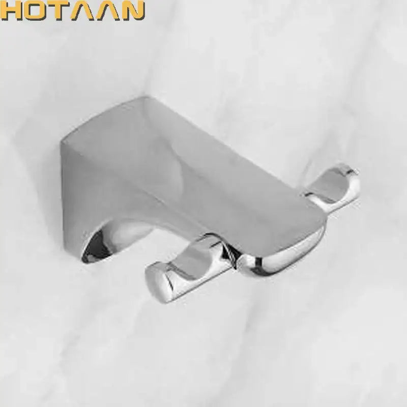 Modern chrome crystal zinc double hook robe hook towel rack with sleek design for bathroom decorbites crystal zinc chrome