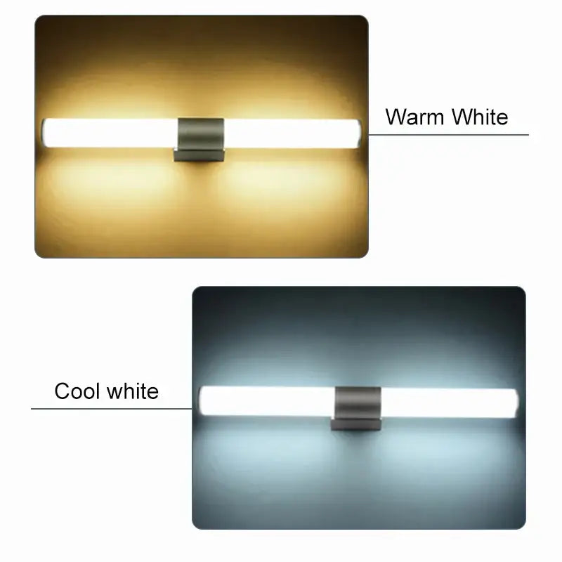 Modern chrome led wall light mirror bathroom sconce with sleek metallic finish and warm white or cool white lighting options decorbites led wall