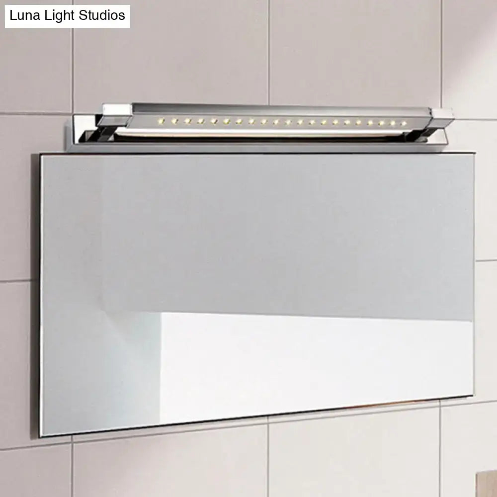 Modern chrome rotatable stainless steel wall light with integrated led bulb for bathroom mirror lighting