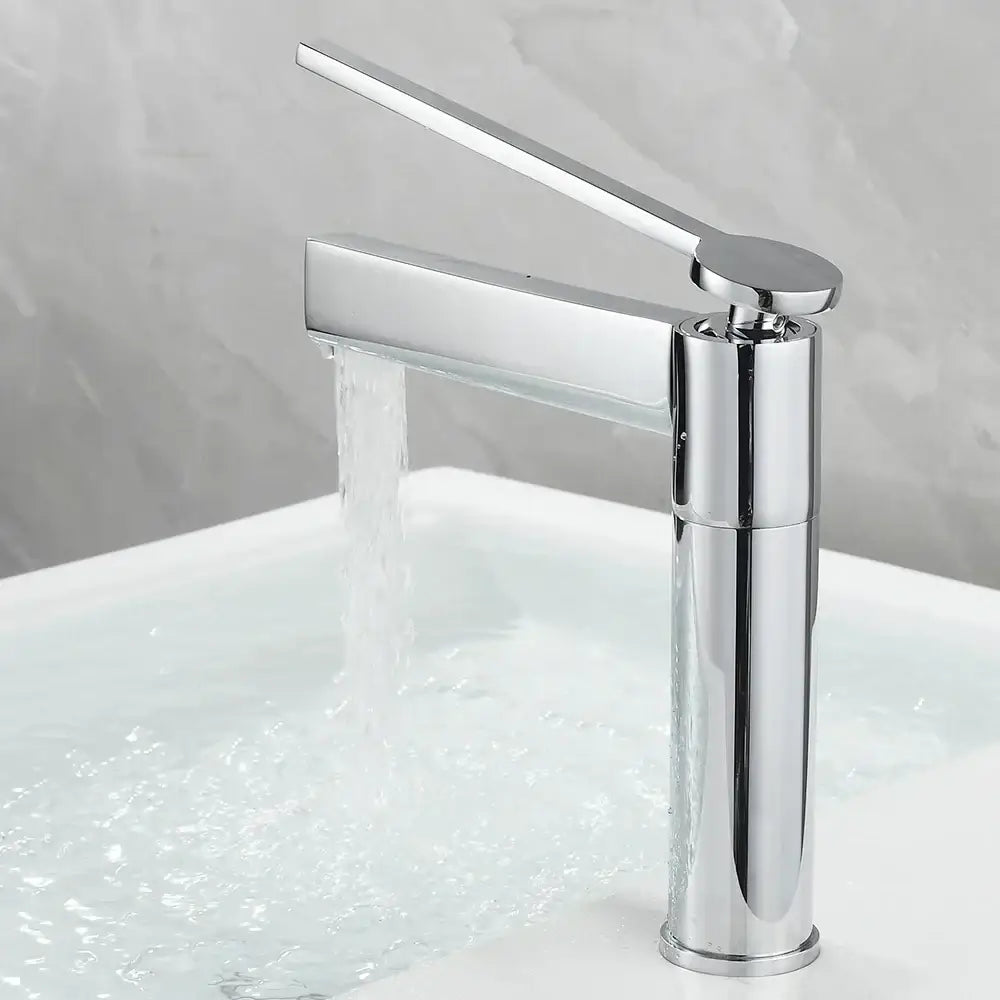 Modern chrome single handle basin faucet with minimalist design for bathroom sink by decorbites basin faucet