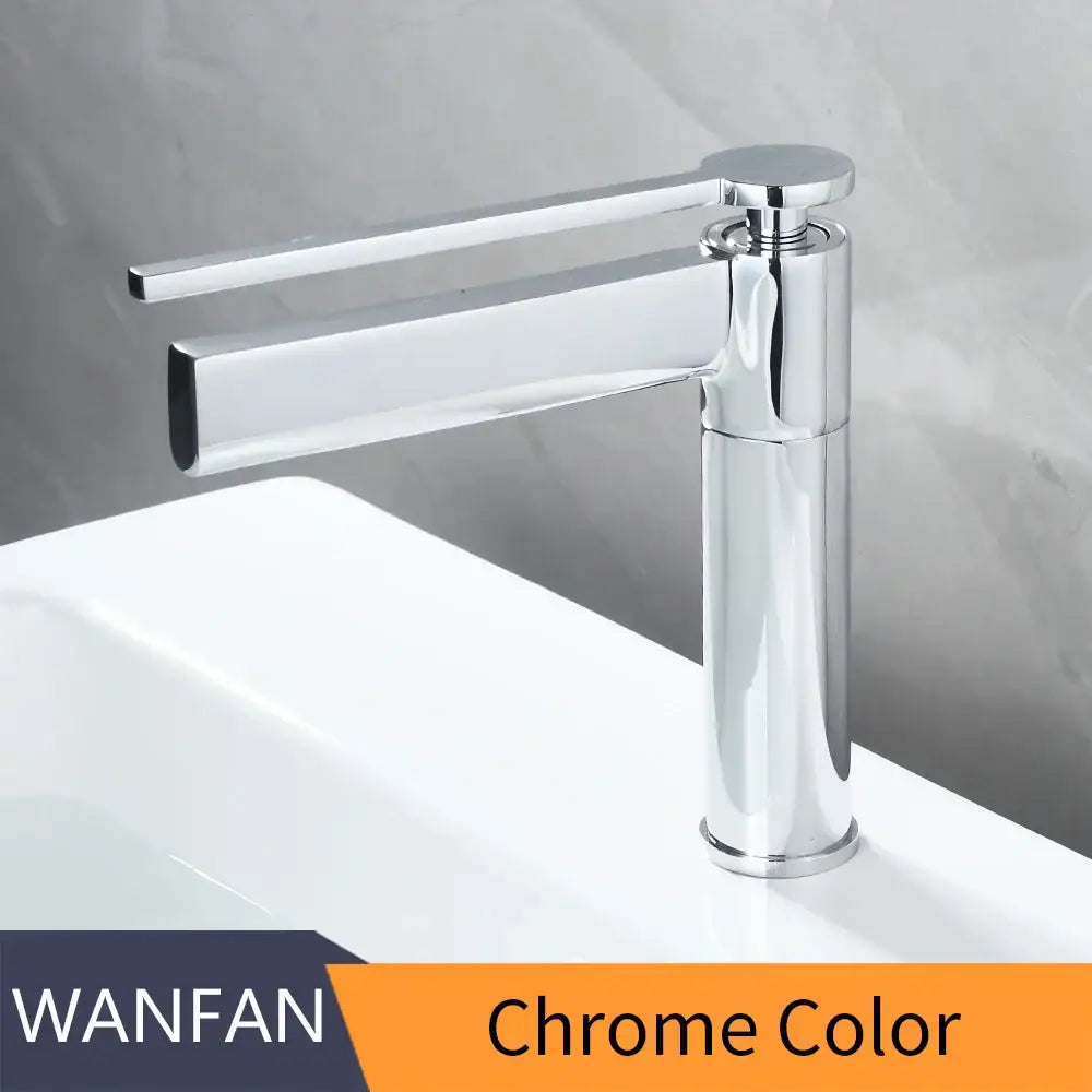 Modern chrome single handle basin faucet with two horizontal spout arms by decorbites basin faucet for bathroom sink mixer