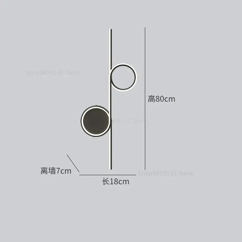 Modern circle straight bar wall lamp featuring a polished metal pendant light with two circular shades for bedroom decorbites circle straight