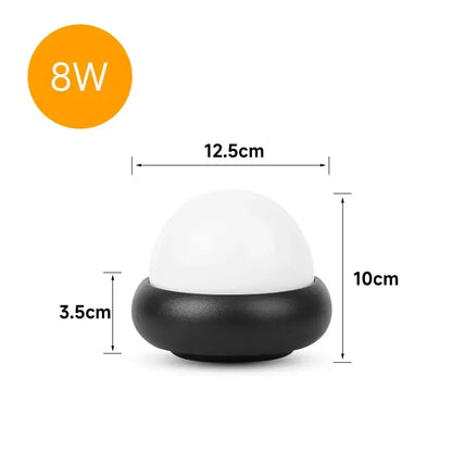 Compact two-toned wall light with white dome and black base featuring decorbites acrylic led wall design for exterior use