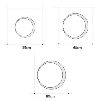 Modern circular led wall lamp set in three sizes for outdoor space decorbites elegant curved design and lighting