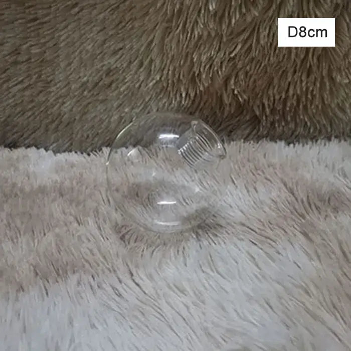 Clear glass shade cover replacement with threaded cap 8cm diameter for modern living room lighting decor