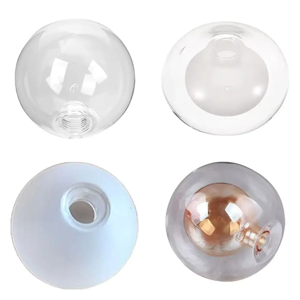 Modern clear and frosted glass shade cover replacement with threaded base for living room glass shade cover use
