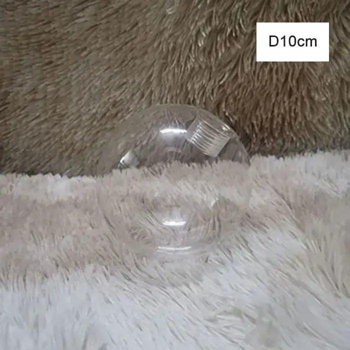 Clear plastic christmas ornament with threaded cap 10cm diameter for modern glass shade cover replacement in living room