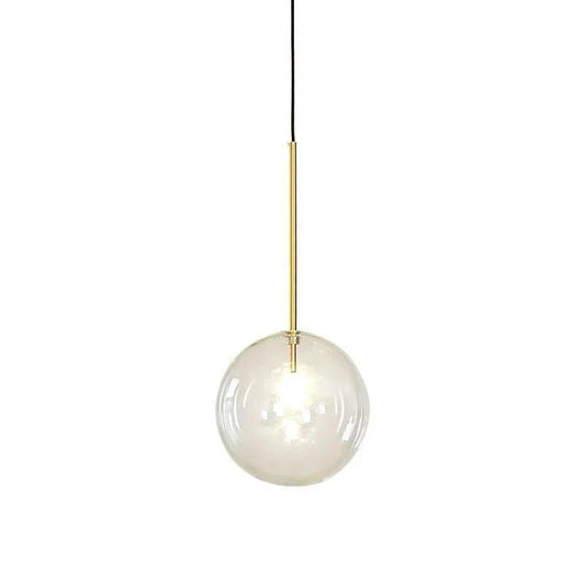 Modern Clear Glass Pendant Light With Gold Finish - Decorbites