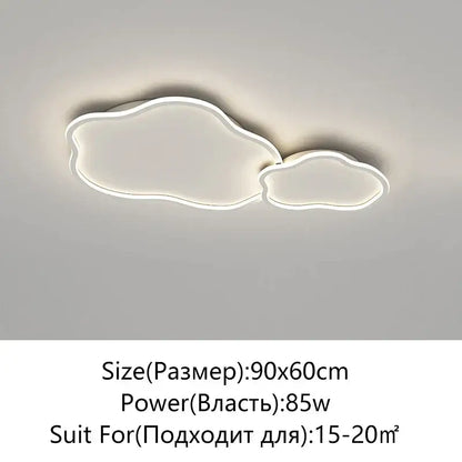 Modern cloud black led ceiling light featuring decorbites led ceiling design with white minimalist illuminated edges