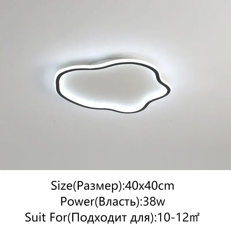 Modern cloud black led ceiling light with sleek black outline and soft white illumination for bedroom decorbites ceiling light