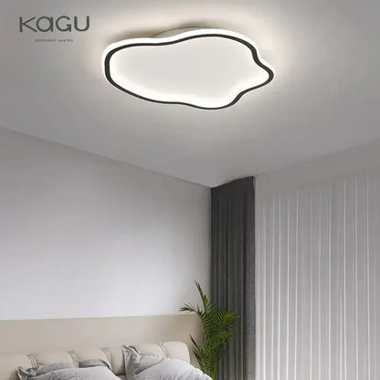 Modern cloud black led ceiling light by kagu with sleek black outline and soft white illumination for bedroom decorbites ceiling light