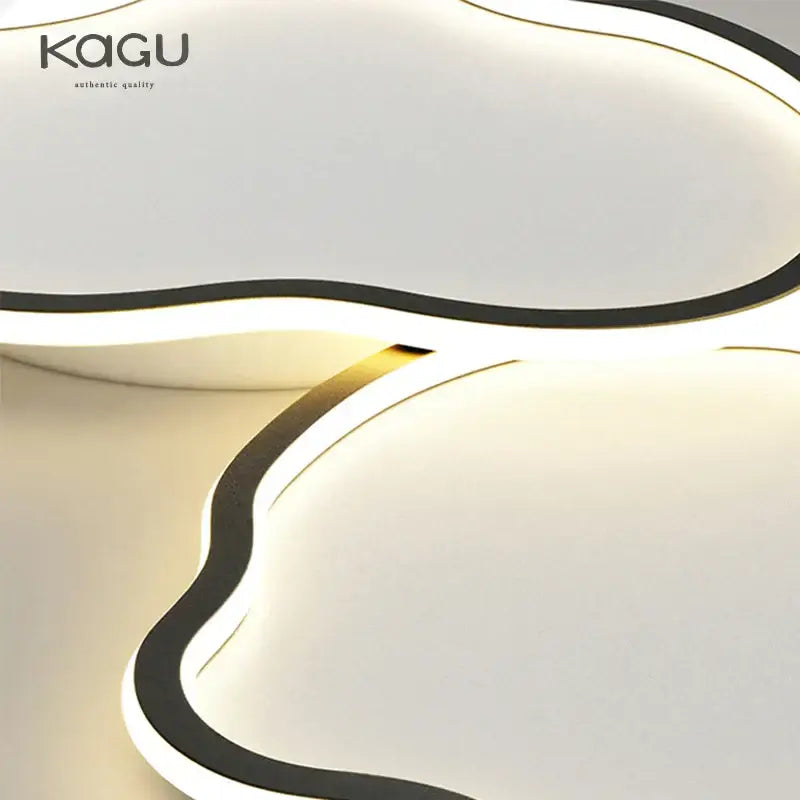 Modern cloud black led ceiling light with sleek curved white and black design for bedroom decorbites led ceiling fixture