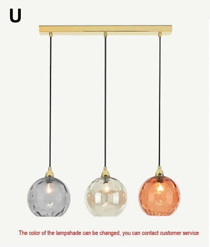 Modern Colorful Glass Pendant Light in Polished Chrome - Decorbites