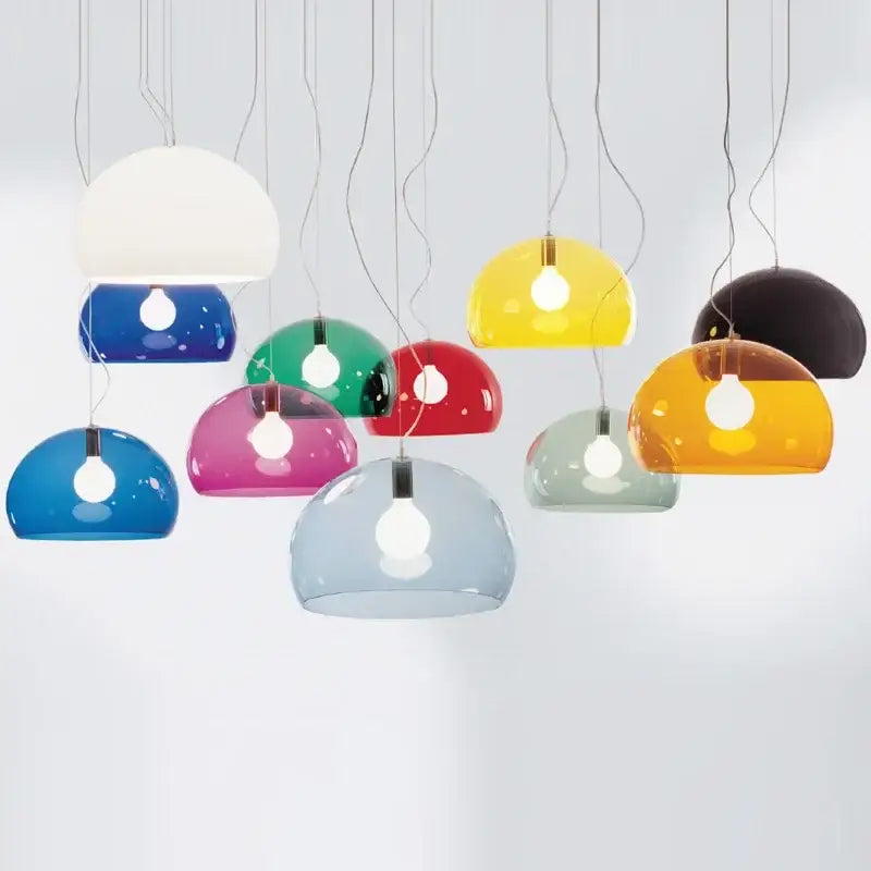 Modern colorful translucent dome pendant lamp with decorbites colorful design as hanging light for dining room decor