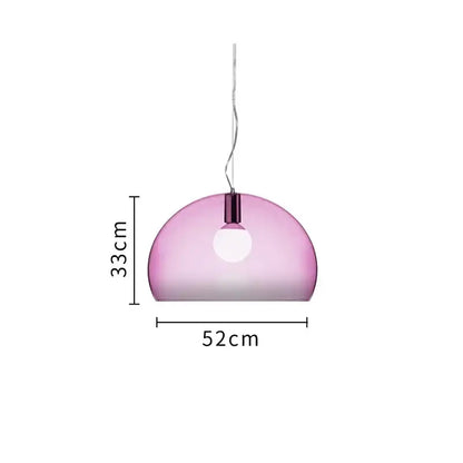 A sleek translucent pink glass modern dome pendant lamp with metallic fixture for dining room decorbites colorful hanging light