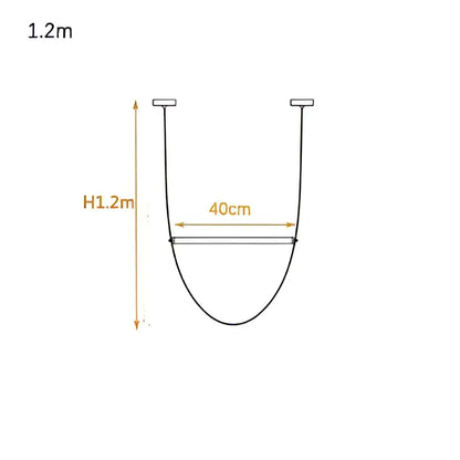 Modern copper decorbites leather belt chandelier with u-shaped metal frame for dining room and children’s play areas