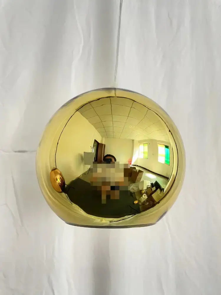 Gold-colored modern copper glass balls pendant light with polished spherical glass balls pendant for kitchen decorbites lighting