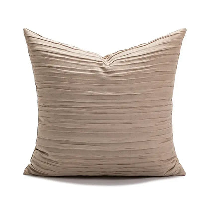 Modern cream brown coffee pillowcase with plush textured surface and horizontal stripes for decorbites brown coffee decor