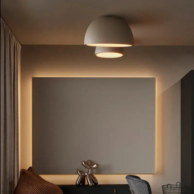Modern cream wind led ceiling chandelier with a sleek white dome design for stylish living room decorbites cream wind light