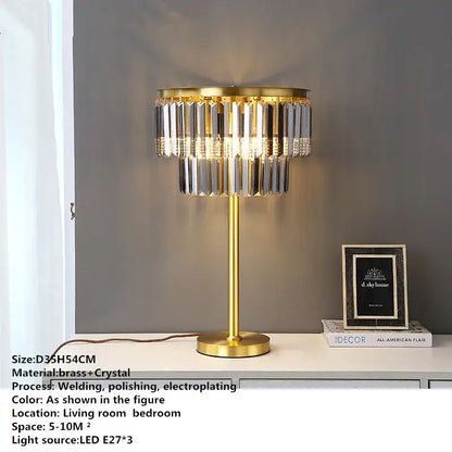 Elegant gold-toned crystal brass floor lamp with cascading prisms for modern living room decorbites crystal brass floor lamp