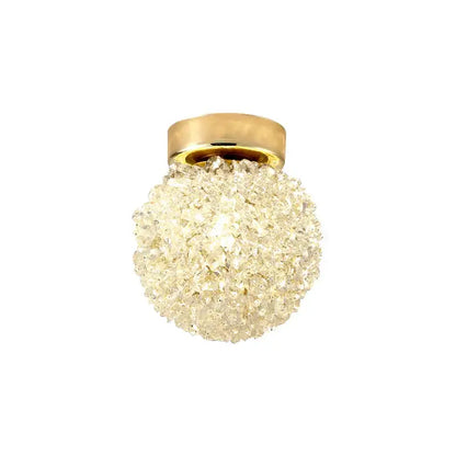Modern crystal gold ceiling light 2 pack featuring spherical glass globe with gold-toned metal base decorbites crystal gold