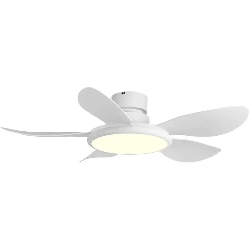 White ceiling fan with integrated led light in modern dark wood led ceiling fan for living room with remote control