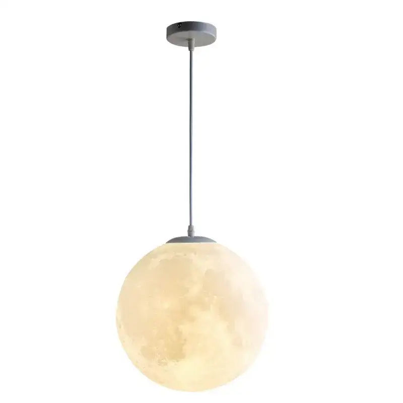 Modern decorbites cream moon led pendant chandelier featuring a spherical matte finish pendant chandelier for living room