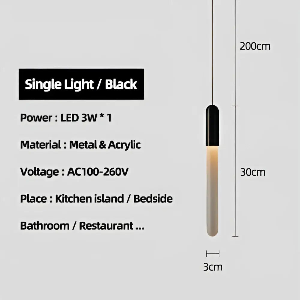 Black and translucent acrylic pendant light with sleek modern design for decorbites luxe gold tube chandelier dining room lighting