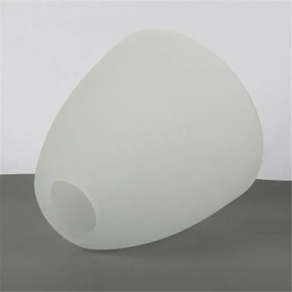 Modern dome white frosted glass shade pendant light with teardrop shape and circular opening for living room decorbites frosted glass