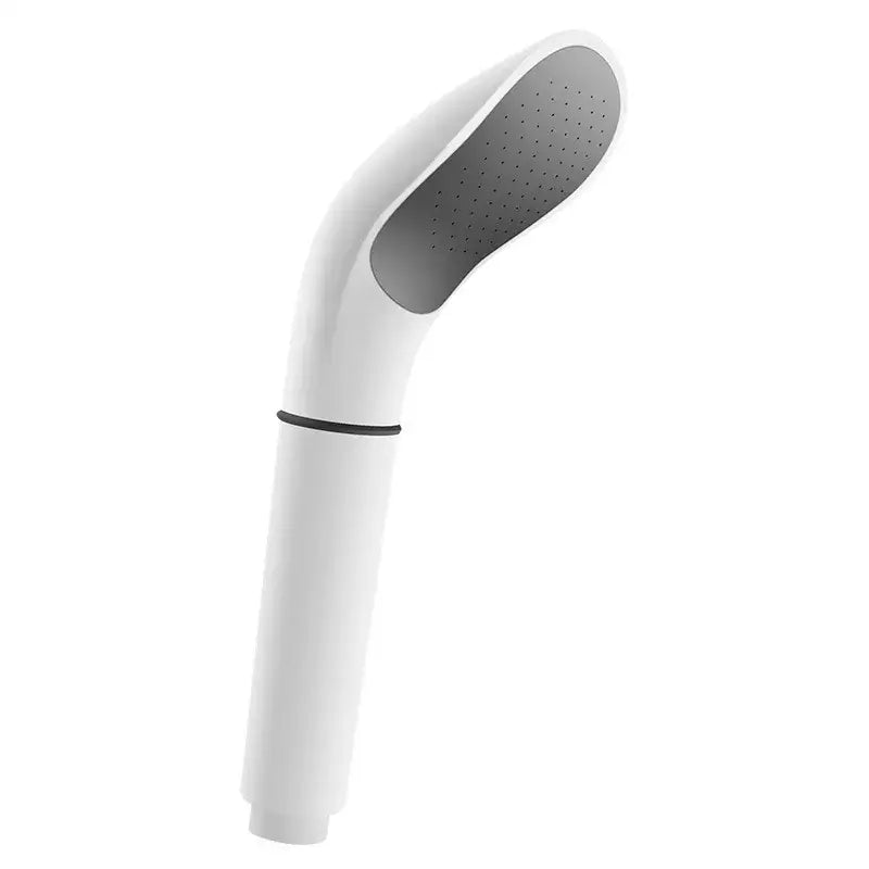 Modern elegant white abs shower head with a sleek curved design by decorbites elegant white for bathroom use