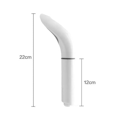 Modern elegant white abs shower head with curved spout and cylindrical handle by decorbites elegant white bathroom sprayer