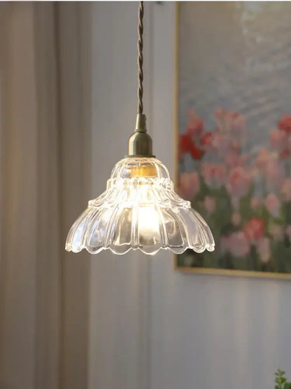 Modern fluted brass glass pendant light with clear glass and brass hardware ideal for dining room decorbites brass glass
