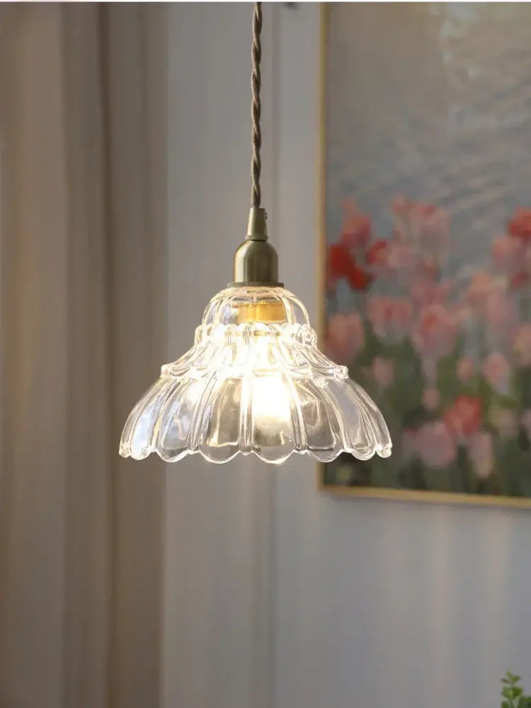 Modern fluted brass glass pendant light with clear glass and brass hardware ideal for dining room decorbites brass glass