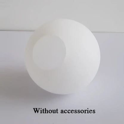 Modern frosted glass ball pendant light with gold ring featuring white spherical glass ball with circular cutout decorbites glass ball