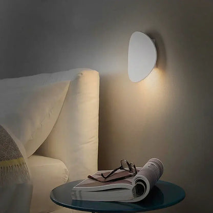 Modern white semi-circular led wall sconce with smooth minimalist design for living room decorbites led wall light