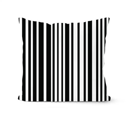Square throw pillow with bold black and white vertical stripes from decorbites geometric black and white pillowcase set
