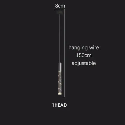 Minimalist modern geometric crystal chrome led chandelier pendant light with adjustable wire and metallic patterned body