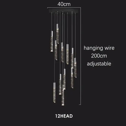 Modern geometric crystal chrome led chandelier with 12 sleek transparent glass shades and black mounting plate for living room decorbites crystal chrome