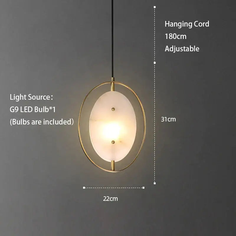Modern oval pendant light with gold-toned metal frame and frosted glass shade for decorbites crystal led ceiling chandelier