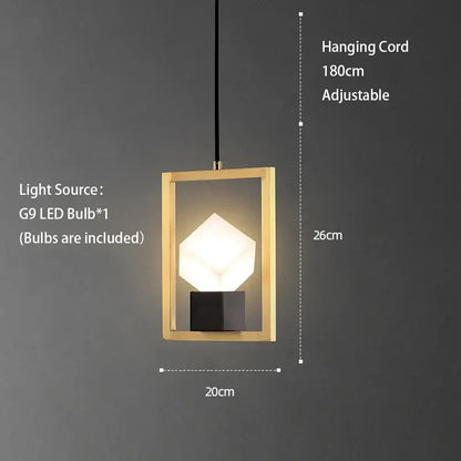 Modern geometric gold and clear crystal led ceiling chandelier with gold rectangular frame black base for decorbites crystal led decor