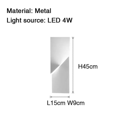 Modern geometric white metal decorbites grand sconce lamp with minimalist design 15cm by 9cm for bedroom wall light